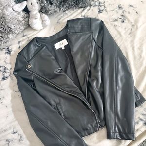 Black (Faux) Leather Jacket